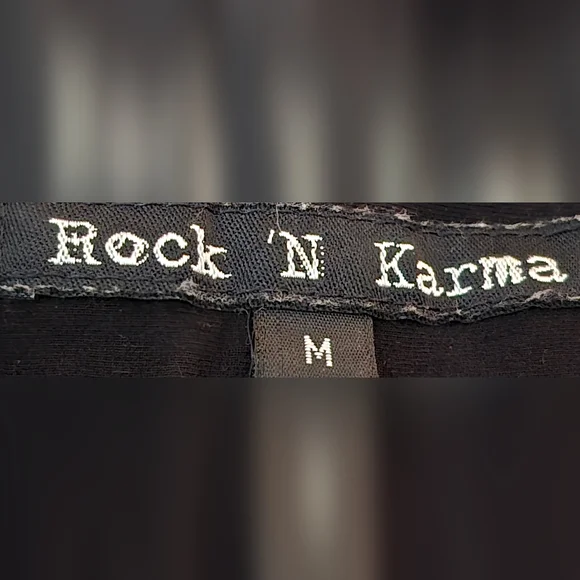 Rock N Karma. Chic Black and White Geometric Women's Joggers - Picture 4 of 4